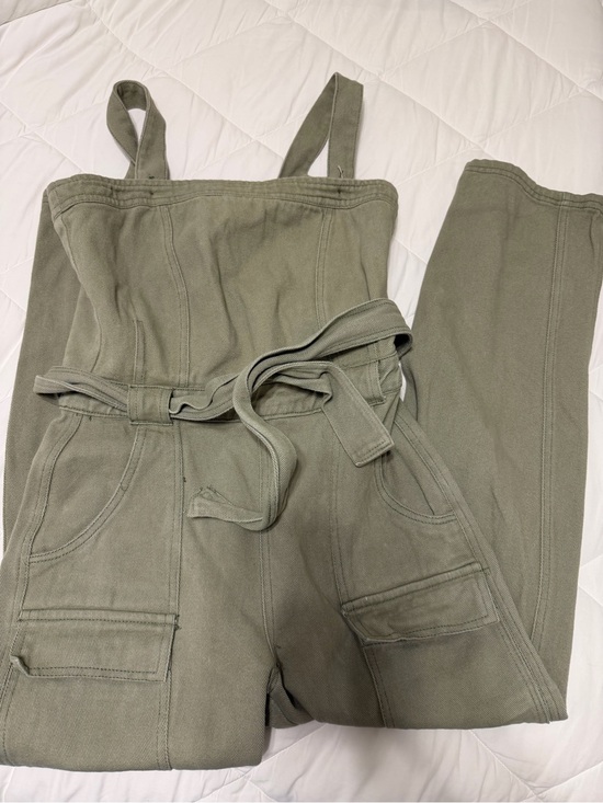 Chelsea & Violet Pants - Chelsea & Violet Olive Cargo Jumpsuit